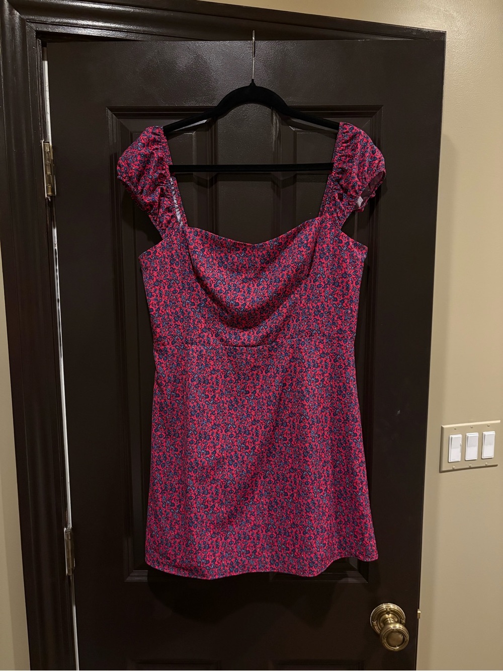 French Connection Red and Blue mini dress